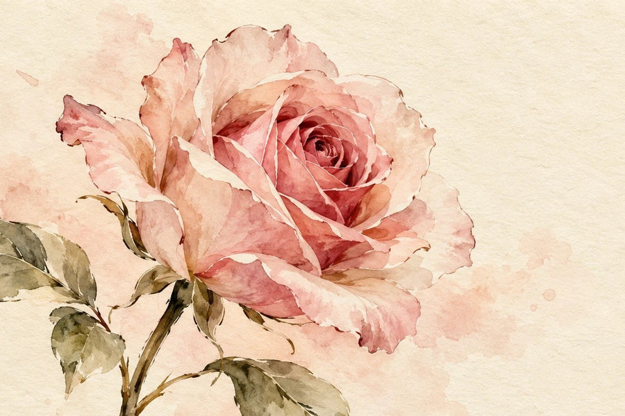 Aquarelle de rose
